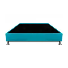MAGIC CLASS - BASE CAMA CON PESTAÑA 90x190 ECOCUERO AZUL