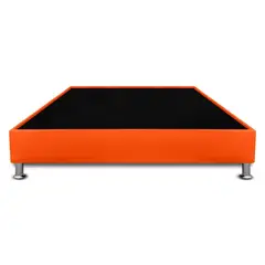 MAGIC CLASS - BASE CAMA CON PESTAÑA 90x190 ECOCUERO NARANJA