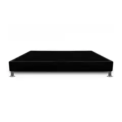 MAGIC CLASS - BASE CAMA CON PESTAÑA 90x190 ECOCUERO NEGRO
