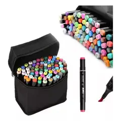 GENERICO - Marcadores X 120 Unidades A Base De Alcohol Doble Punta