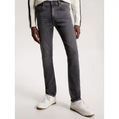 TOMMY HILFIGER - Jean Denton Recto Con Efecto Desteñido Hombre Gris