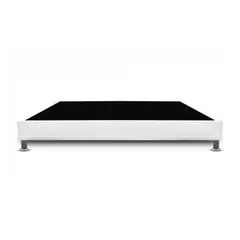 MAGIC CLASS - BASE CAMA CON PESTAÑA 120x190 MICROFIBRA BLANCO