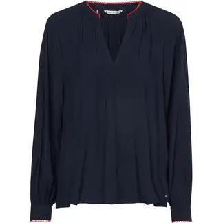 TOMMY HILFIGER - Blusa De Corte Amplio Con Mangas Raglán Azul