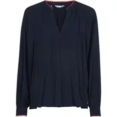 TOMMY HILFIGER - Blusa De Corte Amplio Con Mangas Raglán Azul