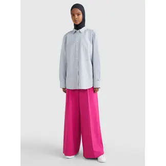 TOMMY HILFIGER - Camisa De Raya Diplomática De Algodón Azul