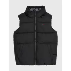 TOMMY HILFIGER - Chaleco Negro Essential Acolchado Para Niño