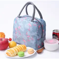 IKSA - Lonchera Térmica Portátil Con Bolsillo y Diseño de Animales_.