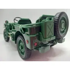GENERICO - JEEP WILLYS MILITAR TAPA BAJA VERDE Oscuro A Escala 118