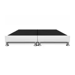 MAGIC CLASS - BASE CAMA CON PESTAÑA DIVIDIDA 140x190 MICROFIBRA BLANCO