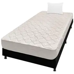 DORMILANDIA - Combo colchón sencillo 100x190 espumado multisleep base cama entera almohada