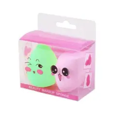 GENERICO - Beauty Blender Puffy Fashion PKB 2-Salmon-Verde