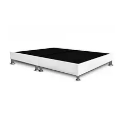 MAGIC CLASS - BASE CAMA CON PESTAÑA DIVIDIDA 120x190 MICROFIBRA BLANCO