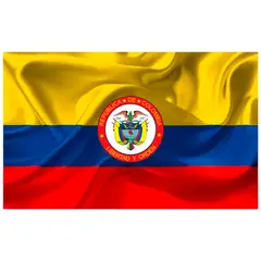 GENERICO - Bandera Colombia Escudo 150x90cm Exterior Grande Doble Cara