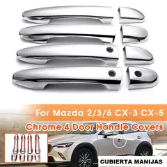 GENERICO - Accesorios mazda 2 3 cx3 cx5 cubierta cromada manijas puerta