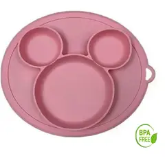 MUNDO BEBE - Plato Para Bebe En Silicona Fucsia