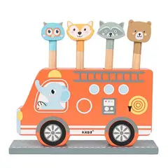 GENERICO - Bus Didactico de Madera Montessori Pop Up Bebes