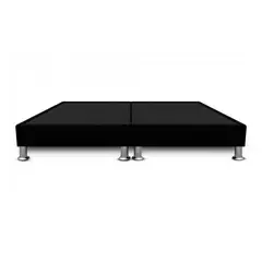 MAGIC CLASS - BASE CAMA CON PESTAÑA DIVIDIDA 200X200 MICROFIBRA NEGRO