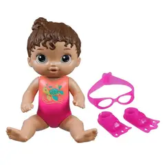 HASBRO - Muñeca Baby Alive Sunny La Nadadora Pelo Castaño