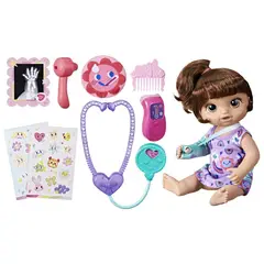 HASBRO - Muñeca Baby Alive Bella Visita Médica Pelo Castaño