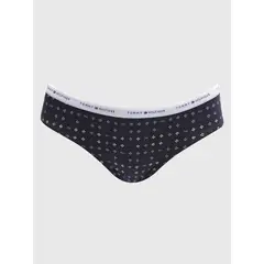 TOMMY HILFIGER - Pantie Tipo Hipster Azul Con Estampado