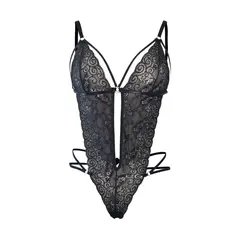 ELECTRIK LINGERIE - Body en Encaje Negro, un Encanto Inigualable - Elegancia Vibrante
