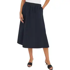 TOMMY HILFIGER - Falda De Poplin Mujer Azul