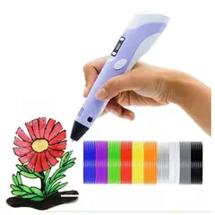 GENERICO - Lápiz 3d Pen Bolígrafo Lapicero Dibujo 3d 24 Filamentos