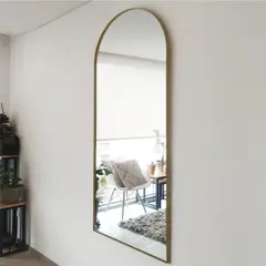 ALIK DISEÑO - Espejo De Piso Cuerpo Entero Marco Metálico Dorado 70x170cm