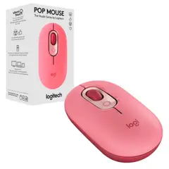 LOGITECH - Mouse POP Inalambrico-Bluetooth Morado función Emojis