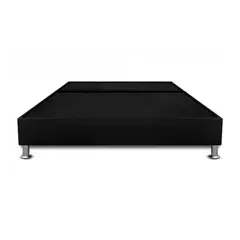 MAGIC CLASS - BASE CAMA CON PESTAÑA DIVIDIDA 160X190 MICROFIBRA NEGRO