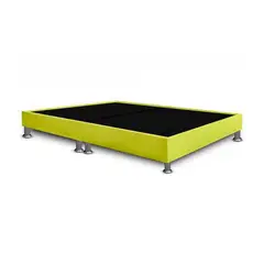 MAGIC CLASS - BASE CAMA CON PESTAÑA DIVIDIDA 160X190 MICROFIBRA VERDE