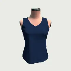 L Y H - Camiseta Para Mujer Azul Marca L&H