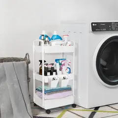GENERICO - Estante rodante de 3 niveles organizador multifuncional FK23D-176