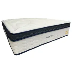 COLCHONES MOON - Colchon Cama SEMIDOBLE 120x190 ALOE VERA BOX Ortopedico POCKET