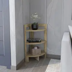 RTA MUEBLES - Mesa auxiliar esquinera riga macadamia mlm 9624