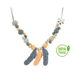 MAMI MAUSS - Collar de lactancia entrelazado con plumas
