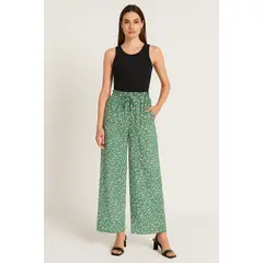 FRIOLENTA - Pantalón Suelto Ligero Flores Verano