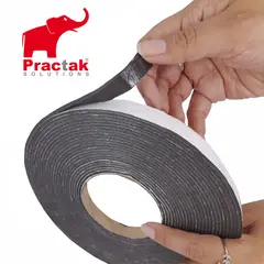 PRACTAK - Cinta Doble Faz Ultra Adherente 12.5 x 2.5 mm RL 10m GRIS