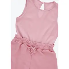 BABY PLANET - Overol Rosa Claro Con Rib Para Niña Baby Planet.-
