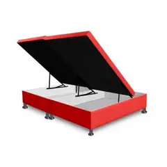 MAGIC CLASS - CAMA BAUL DIVIDIDA 140X190 MICROFIBRA ROJO