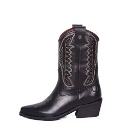 STIVALI - TEXANA SILVIA CUERO NEGRO