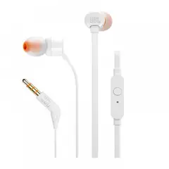 JBL - Audífonos Alámbricos In Ear Manos Libres T110 Blanco