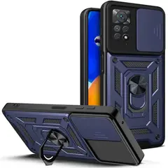 GENERICO - Funda Case Slider Compatible Xiaomi Note 11 Pro Y Note 12 Pro 4G Azul