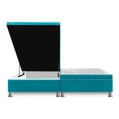 MAGIC CLASS - CAMA BAUL DIVIDIDA 160X190 ECOCUERO AZUL
