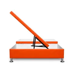 MAGIC CLASS - CAMA BAUL DIVIDIDA 200X200 MICROFIBRA NARANJA