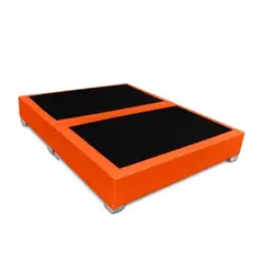 MAGIC CLASS - BASE CAMA DIVIDIDA PREMIUM TOP 140X190 ECOCUERO NARANJA