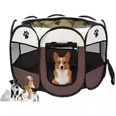 ZHOPI CO - Corral Jaula Plegable Para Mascotas Perros Gatos Portatil