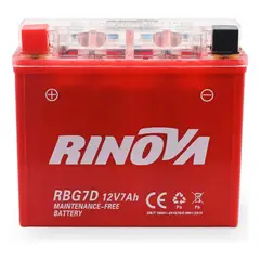 MERLIN ROD RINOVA - Bateria De Gel Para Motocicleta 12v 7ah Rbg7d Rinova