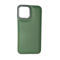 GENERICO - Forro Silicone Case Acolchada Compatible con Iphone 13 Pro Max Verde Militar