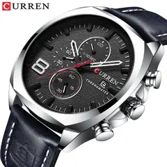 CURREN - Reloj Hombre 8324 Cuarzo Cronografo Correa De Cuero Lujo